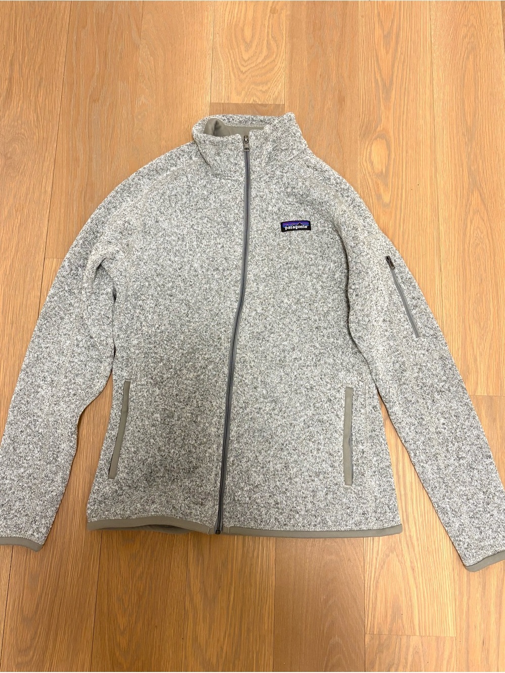 Patagonia Light Grey Heather Full-Zip Fleece Jacket
